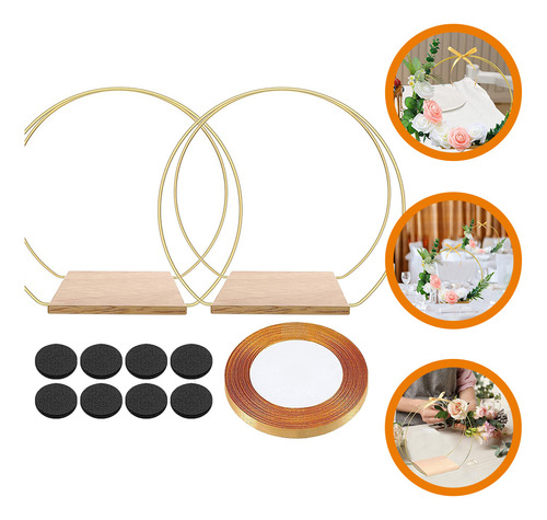 Juego De 2 Aros Florales Para Coronas De Boda