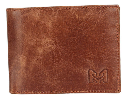 Monedero De Cuero, Monedero Bifold De Los Hombres Con Monede