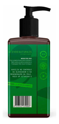 Kit Balm Óleo Shampoo Barba Cb2 E Pente Duplo Don Alcides