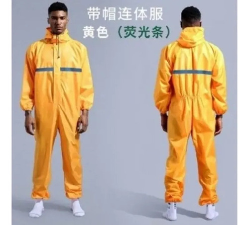 U Overol Impermeable De Una Pieza For Hombre Con Capucha /