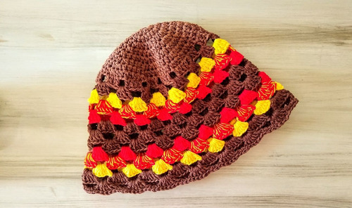 Sombrero Capelina Yute Tejido Crochet