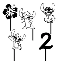 Comprar Cake Topper Adorno Mini Cup Cake - Lilo Stitch Stich X5 Unid