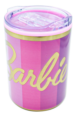 Termo Café Taza Portatil Barbie 350ml Vaso Termico Rosa Colo