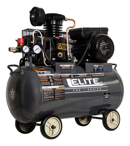 Compresor de aire eléctrico Elite CA1040 monofásico 40L 1hp 110V 60Hz negro