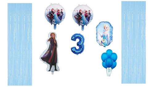 Set Globos Frozen  Cumpleaños Eventos Fiestas 