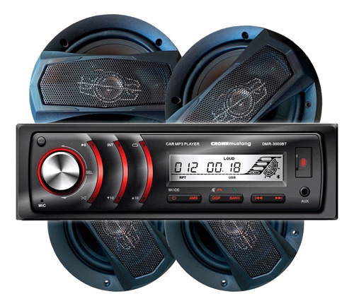 Combo Audio Car Estéreo + Parlantes 6 PuLG + 5 PuLG Xline  P