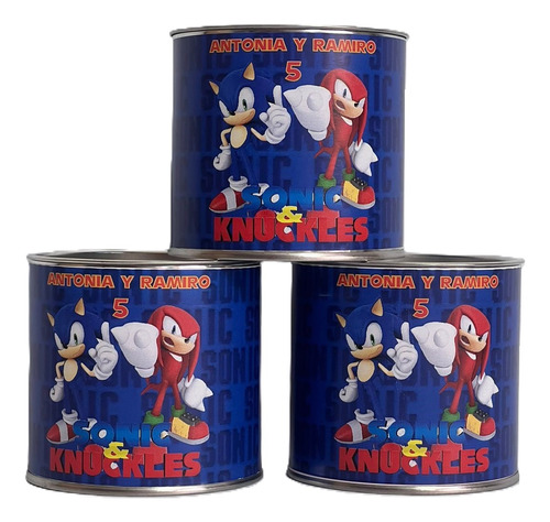 Alcancías Souvenir Personalizadas X 10 Sonic Y Knuckles