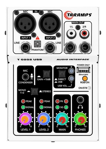 Mesa Som T0202 Interface Usb Xlr P10 Rgb Phantom Power 48v