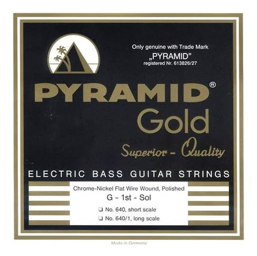 Pyramid Gold - Cuerdas De Graves De 5 Cuerdas De Cuerda Larg