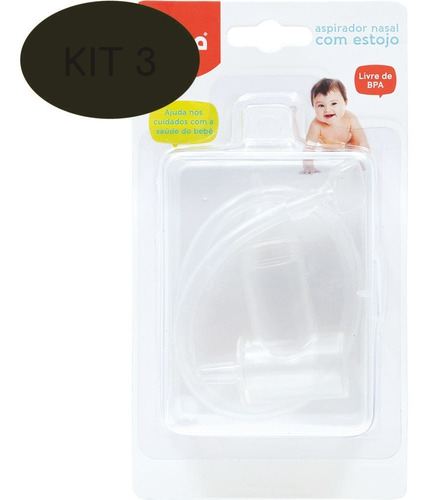 Kit 3 Aspirador Nasal Com Estojo Buba