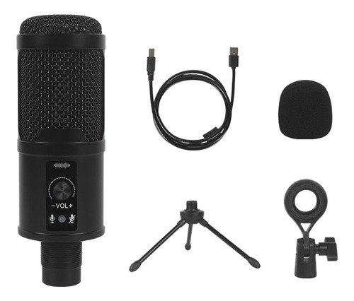Imagem 1 de 12 de Kit De Microfone Usb Tripé De Montagem Contra Choque Para