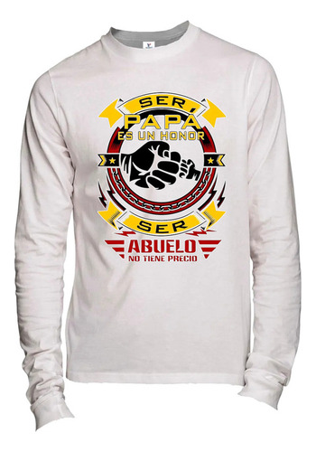 Playera M Larga Papa Y Abuelo R53e Pu Os Color