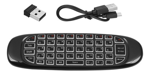 Teclado Inalámbrico Air Mouse Con Control Remoto Rf De 2.4 G