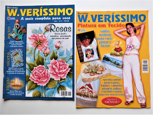 Revista W. Veríssimo Pintura Em Tecido 02 Edições