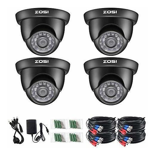 Paquete De 4 Zosi Hd 720p 1mp. 1280tvl 4 En 1 Kit De Cámara 