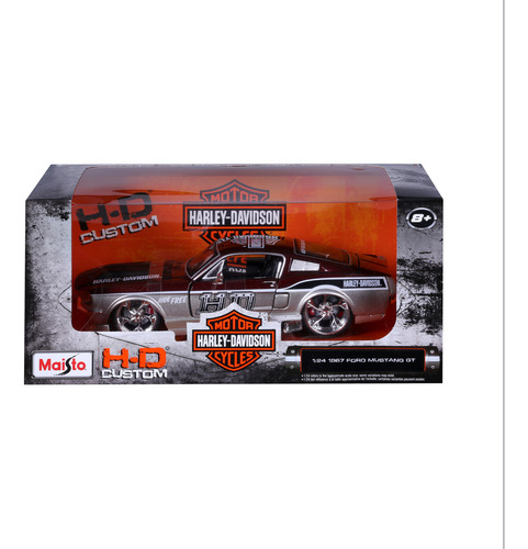 Ford Mustang Gt 1967 - Harley-davidson Hd Custom 1/24 Maisto Plata