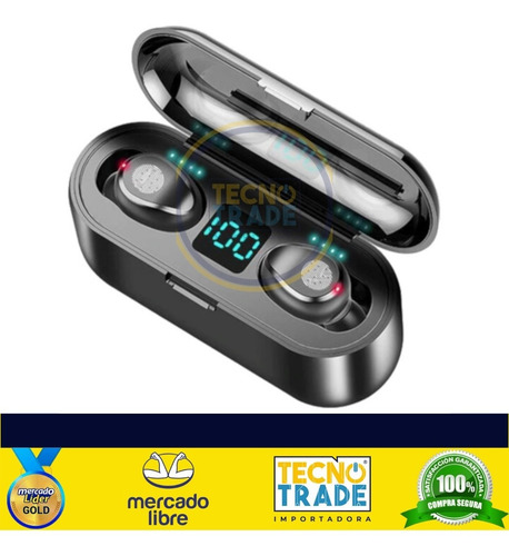 Imagen 1 de 2 de Audifonos Inalámbricos Táctil Bluetooth F9 120 Horas