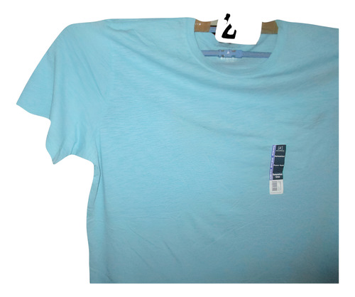 Camiseta Azul Claro Casual Cuello Redondo Talla 2xl George