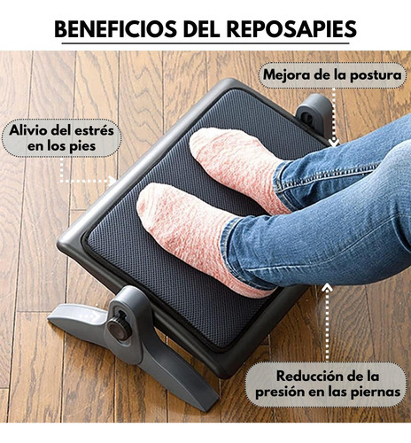 Reposa Pies Oficina Escritorio Aidata Acolchado Fr1002sg