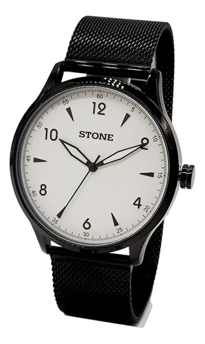Reloj Stone St1163 Acero Malla Tejida Para Hombre Liniers