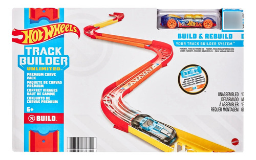 Paquete Hot Wheels Track Builder Pack De Curvas Premium