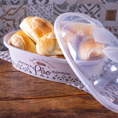 Cestinha Porta Pão Francês Com Tampa Serve Café Da Manhã