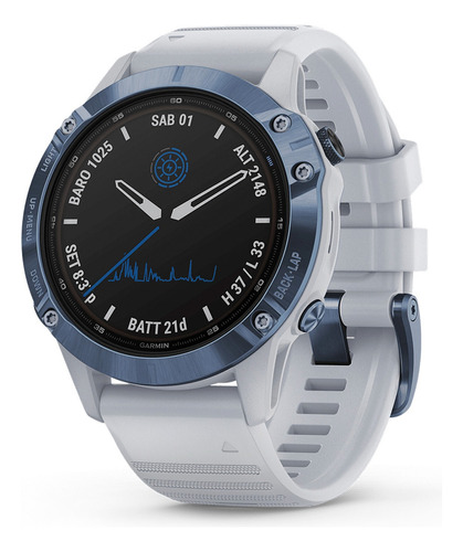 Garmin Watch Fenix 6 Pro Solar (010-02410-21) Azul Color de la correa Azul claro