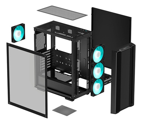 Case Gaming Deepcool Cc560 V2 Argb Atx, 4 Cooler 120mm