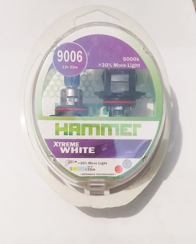 Bombillo  9006 Hammer Xtreme White 55w 5000k (par)