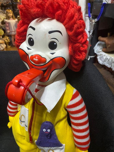 Boneco Ronald Mcdonald 50cm C/apito 1978 Mcdonald's Raro (Usado)