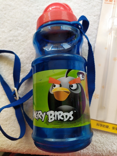 Cantimplora De Angrybirds. Botella Escolar Para Niños