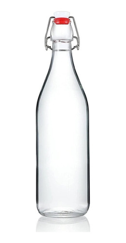 Botella Vidrio 500ml Tapa Abatible C/sello Goma X1 Clicshop
