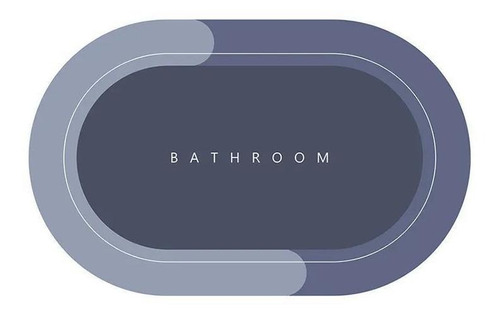 Tapete Oval 40x60 Antiderrapante Para Banheiro Absorvente