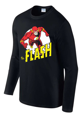 Playera Estilo Flash Clasic, Manga Larga 100% Algodón