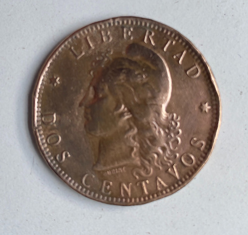 Moneda Argentina 2 Centavos Patacon Año 1890