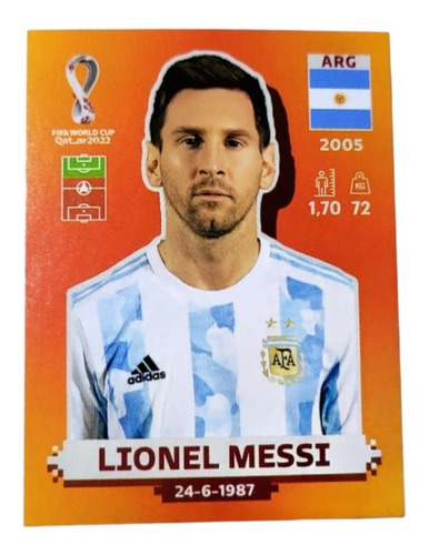 Imagen 1 de 4 de Lionel Messi Qatar 2022 Panini 