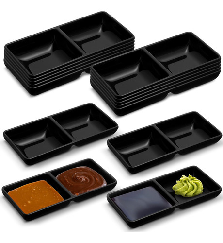 Gejoy Cuencos Dobles Para Salsa, Cuencos Para Salsa De Soja