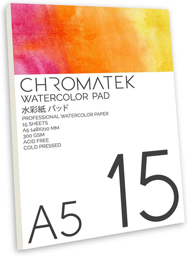 Chromatek - Papel Para Acuarelas (10.58\xa0oz/m², Sin Ácid