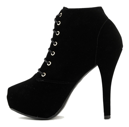 Bota Coturno Feminino Cano Curto Salto Alto Fino 170.040 | Mercado Livre