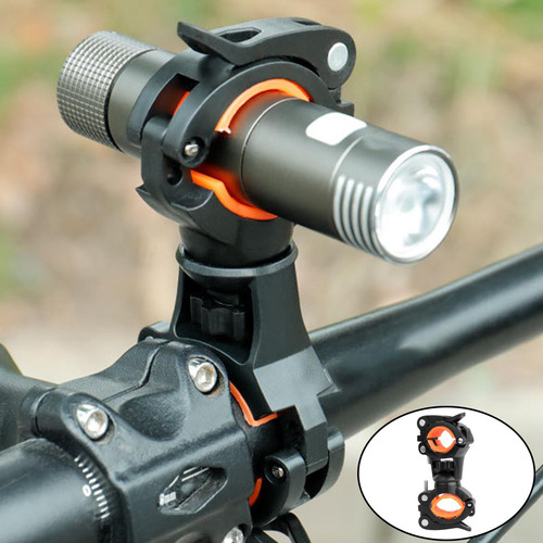 Soporte De Linterna De Bicicleta Soporte De Naranja Negro