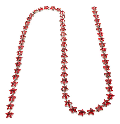 Cadena De Strass Decorativa Roja De 10 Mm Con Forma De Estre