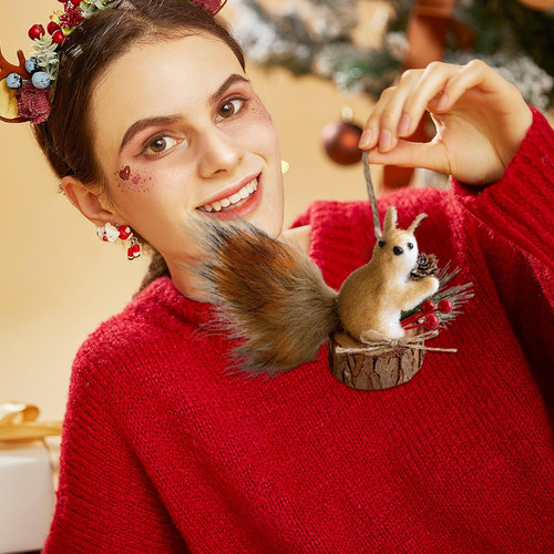 Adornos De Ardilla Para Árbol De Navidad Adornos De Ardilla