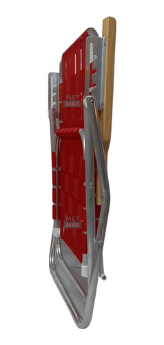 Imagen 6 de 9 de Reposera Plegable Playera De Aluminio 5 Posiciones - X2 Un!!