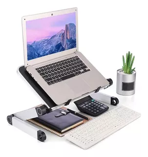 Table Tech Mesa Graduable Para Laptop Tablet De Metal