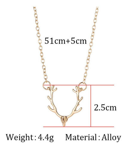 Gargantilla Ailiessy Con Astas De Ciervo, Collar Con De De