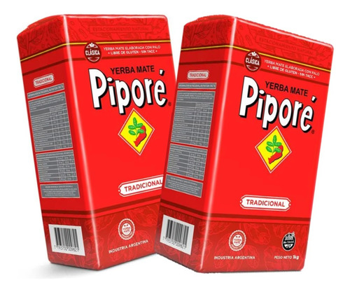 Yerba Mate Pipore Tradicional (2 Paquetes De 1 Kilo C/u)