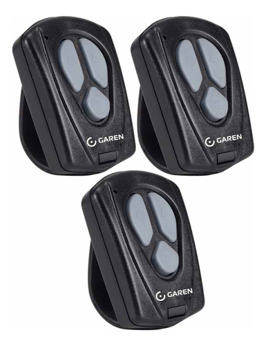 3x Controle Remoto Para Portões Garen Bateria Tx New