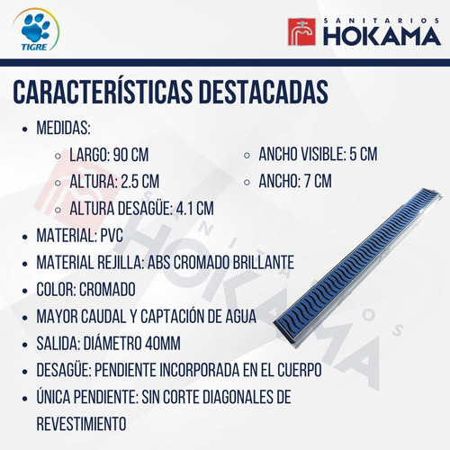 Imagen 3 de 10 de Rejilla Desague Lineal Box Ducha Baño Cromada 90 Cm Casa