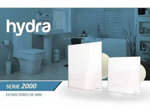 Extractor Baño Vidrio Hydra 10 Cm Aire Blanco Potenciado 4 Pulgadas