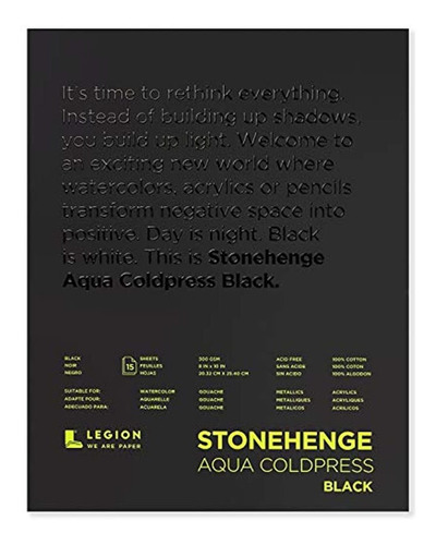 Legion Stonehenge Aqua Almohadilla De Acuarela 140 Lb Prensa